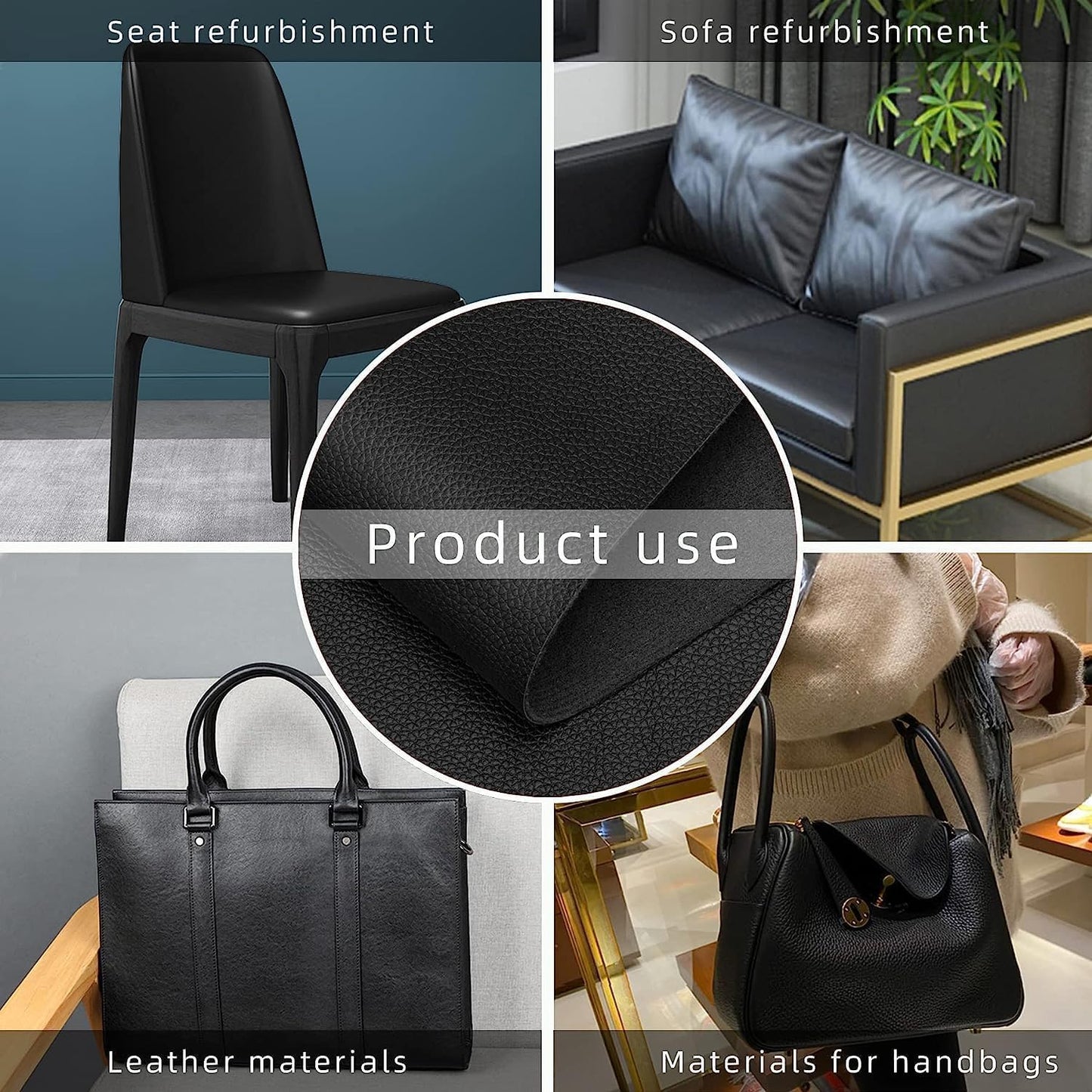 Leather Self-Adhesive Repair Patch 30x60cm Scratch Upholstery Repair Tape