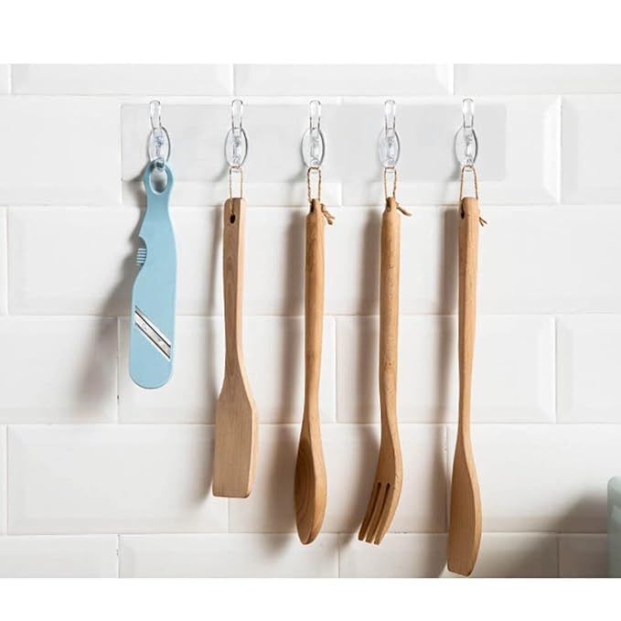 (Pack Of 3) 6 In 1 Self Adhesive Wall Hooks, Heavy Duty Sticky Hooks for Hanging