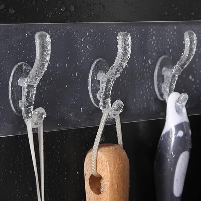 (Pack Of 3) 6 In 1 Self Adhesive Wall Hooks, Heavy Duty Sticky Hooks for Hanging