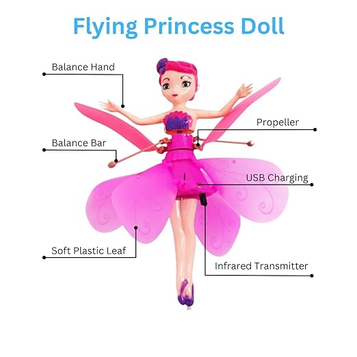 Magic flaying fairy princess doll, dancer flying battery