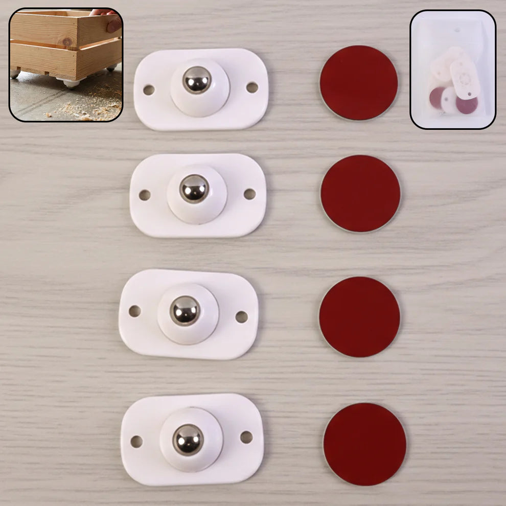 Heavy-Duty Furniture Moving Roller Mini Wheels (4 Pc Set)