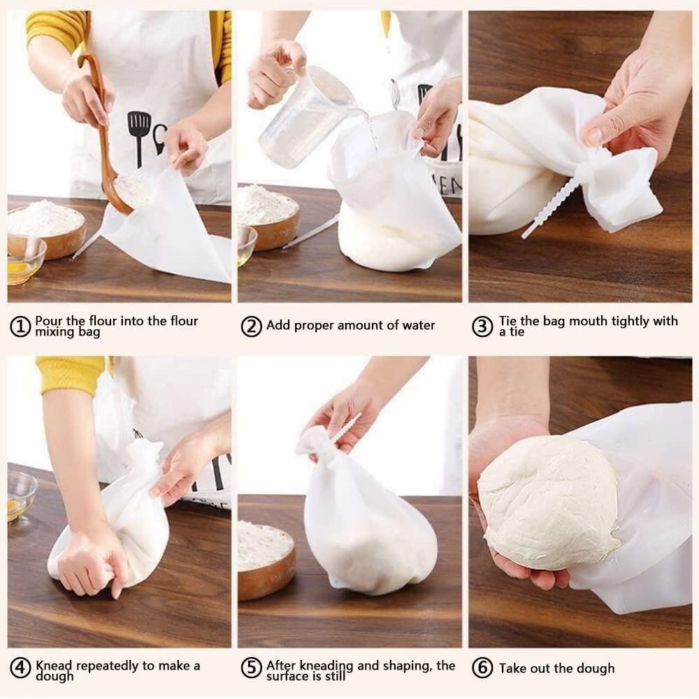Silicone Kitchen Dough Kneading Bag for Flour Mixing