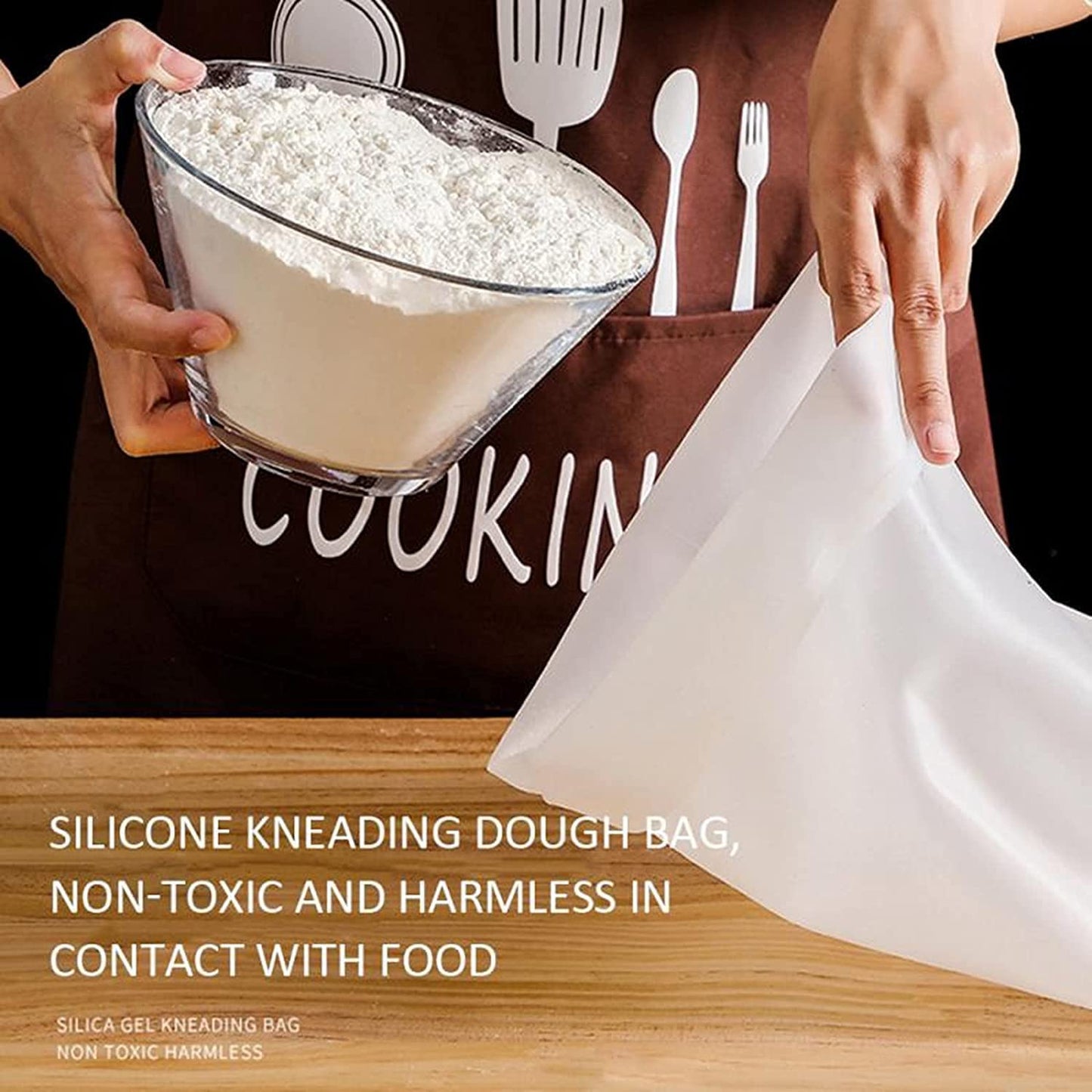 Silicone Kitchen Dough Kneading Bag for Flour Mixing