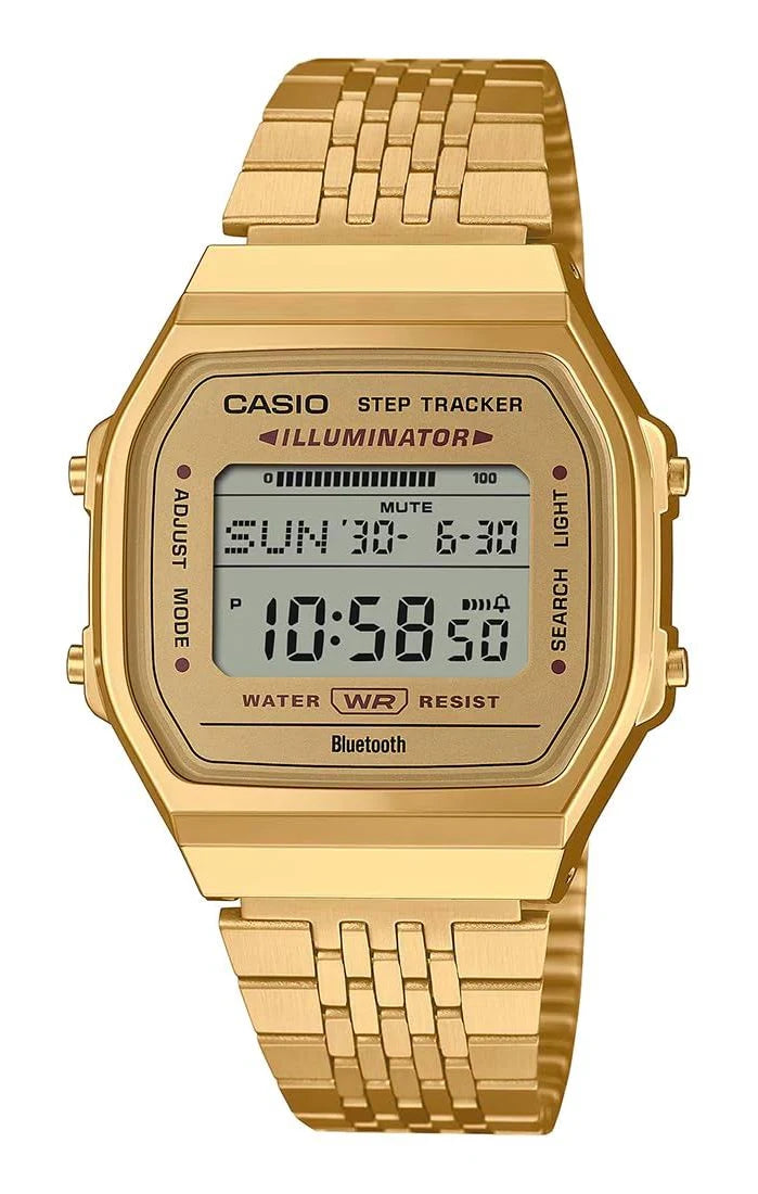 Casio Vintage A-158WA-1Q Digital Grey Dial Unisex Watch Silver Metal Strap (D011)