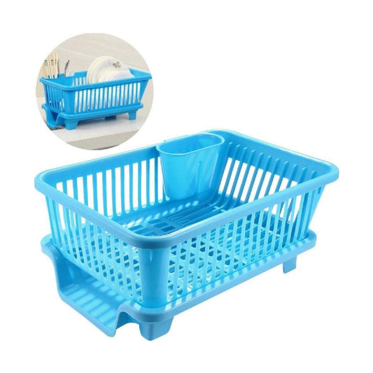 Plastic Durable Kitchen Drainer Dish Rack Organizer in (5 Color)