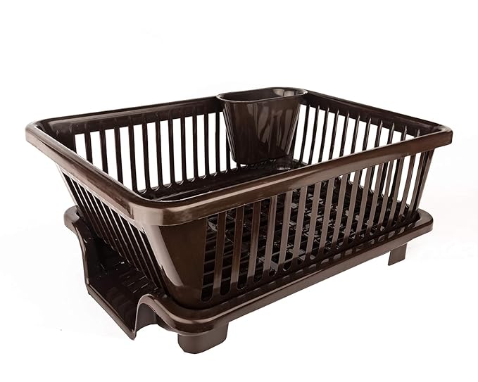 Plastic Durable Kitchen Drainer Dish Rack Organizer in (5 Color)