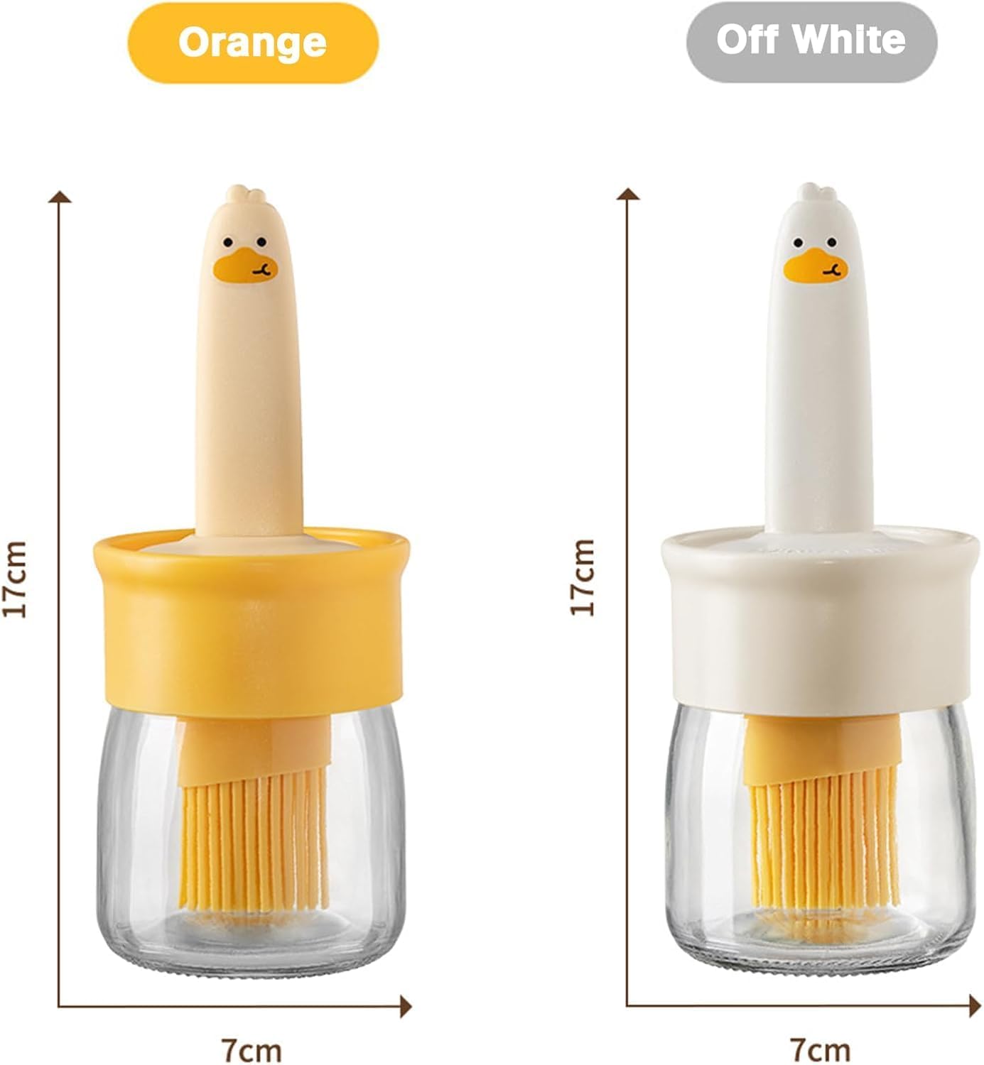 Glass Olive Oil Dispenser Bottle with Silicone Brush (200ml)