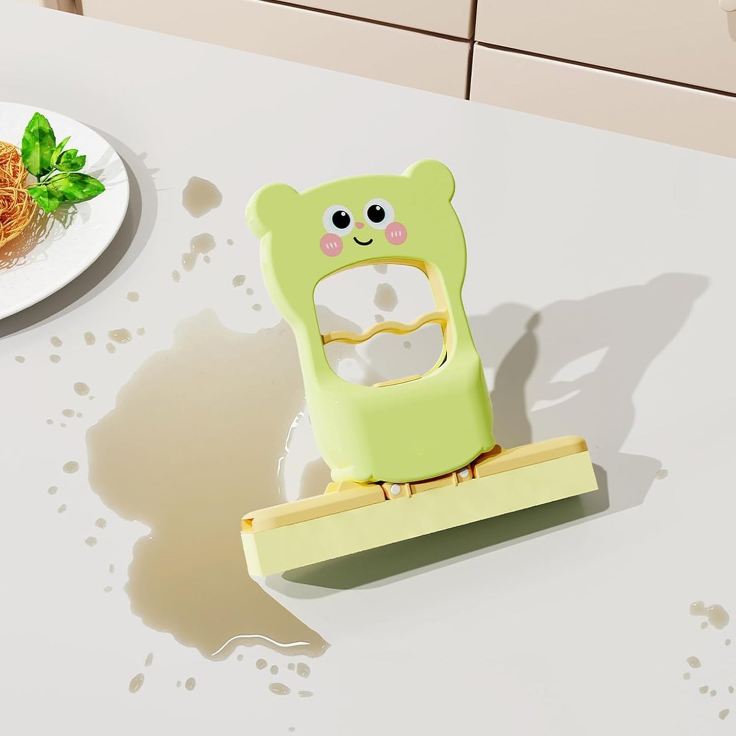 Self Squeeze Mini Mop – Portable Sponge Head for Bathroom, Glass & Kitchen