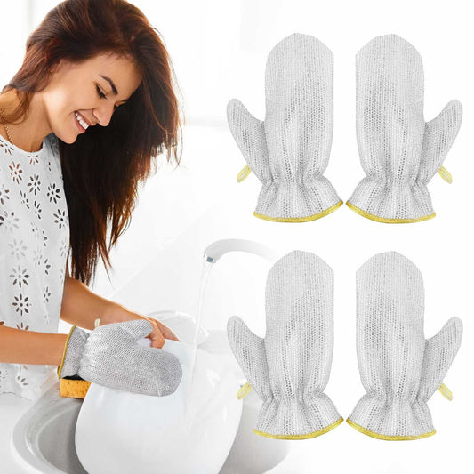 Non-Scratch Wire Dishwashing Hand Gloves