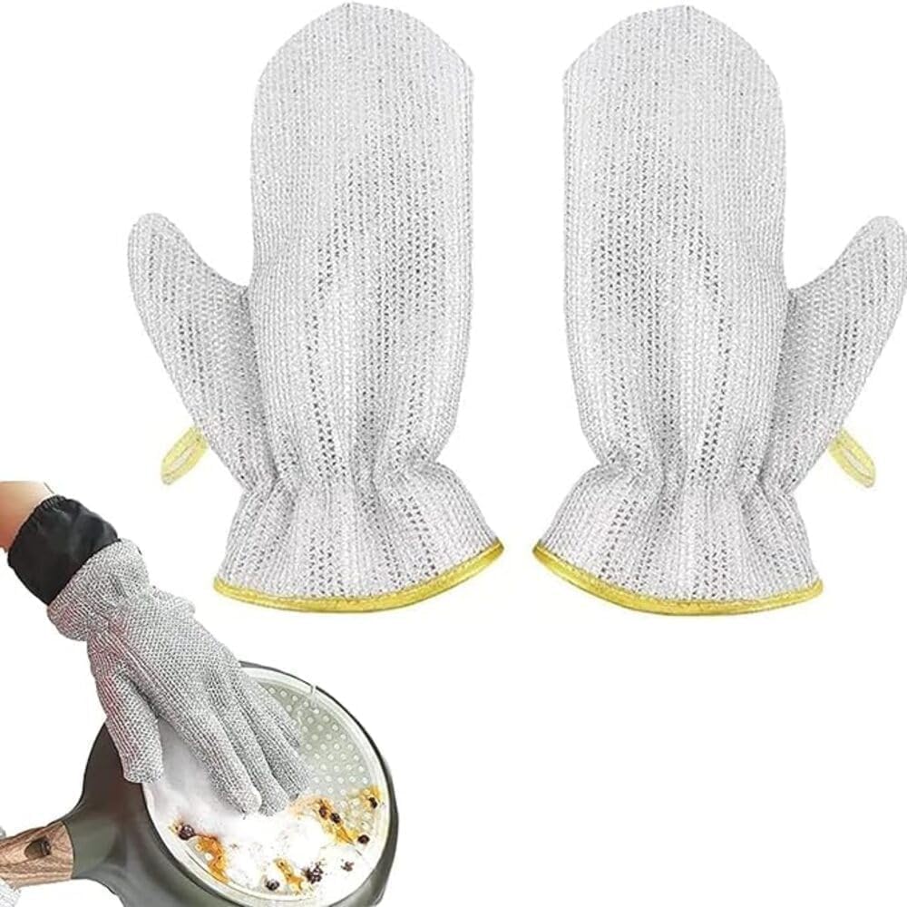 Non-Scratch Wire Dishwashing Hand Gloves