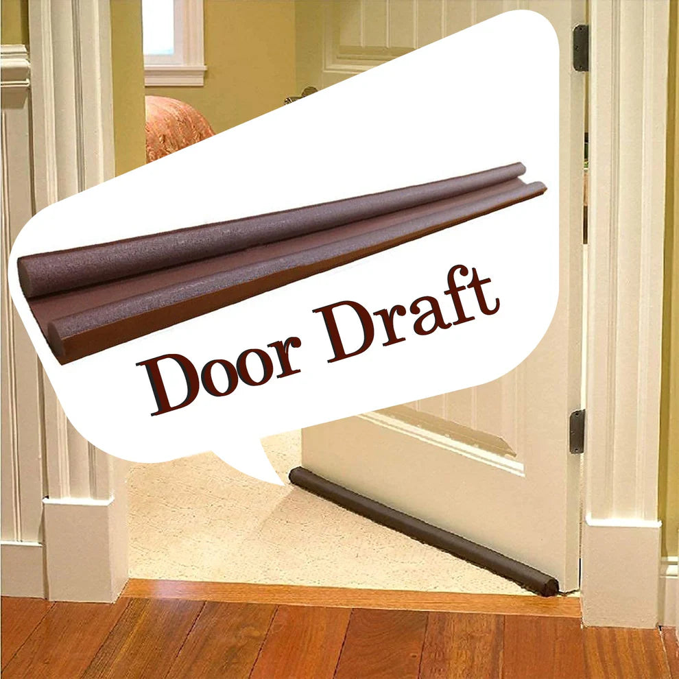 Twin Door Draft Stopper / Guard Protector for Doors and Windows (Set of 2)