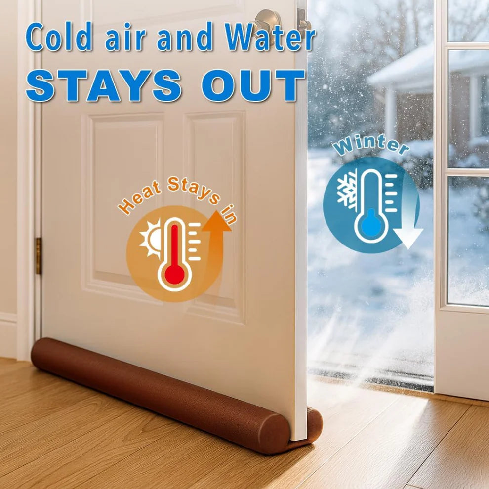 Twin Door Draft Stopper / Guard Protector for Doors and Windows (Set of 2)