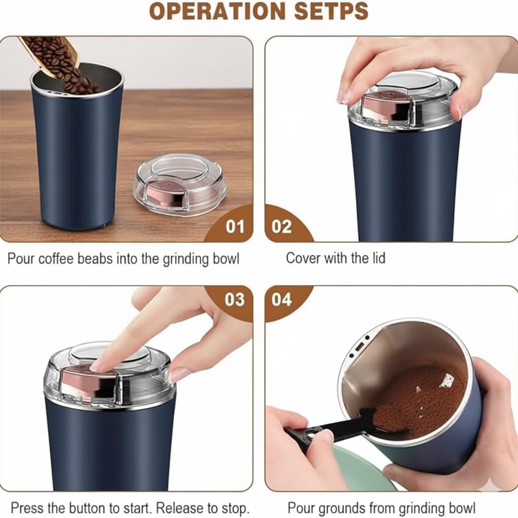 Mini Mixer, Small Blander, Power full Mini Grinder, Electric Coffee Bean Grinder