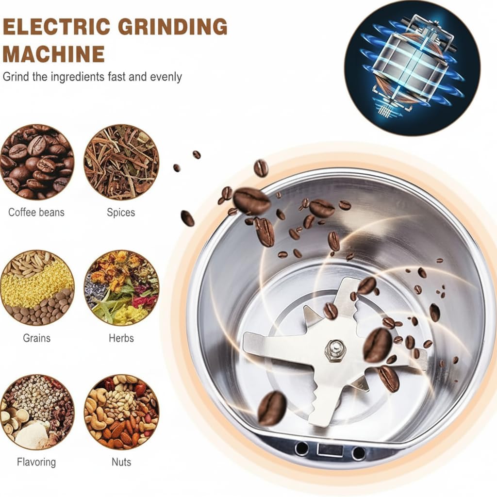 Mini Mixer, Small Blander, Power full Mini Grinder, Electric Coffee Bean Grinder