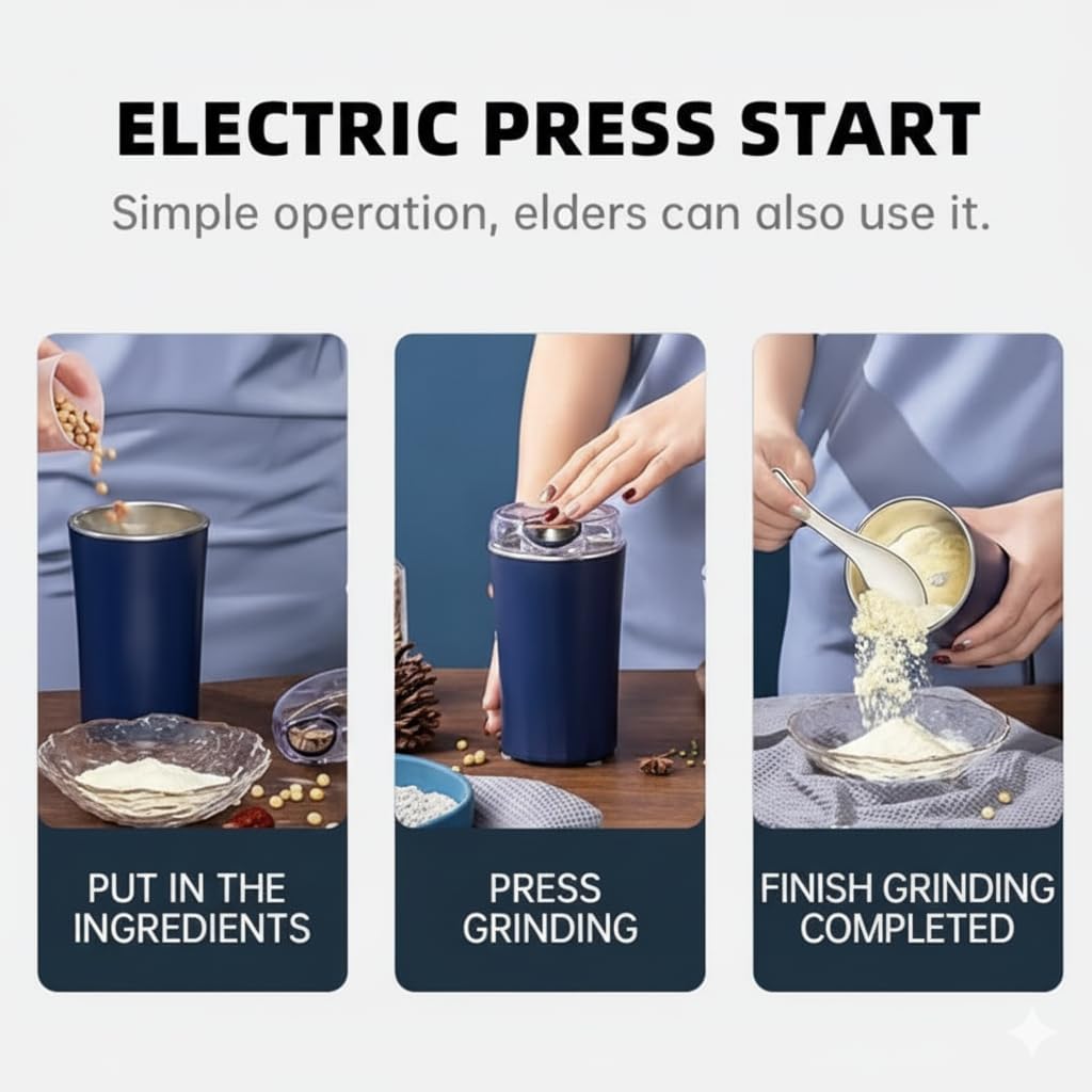 Mini Mixer, Small Blander, Power full Mini Grinder, Electric Coffee Bean Grinder