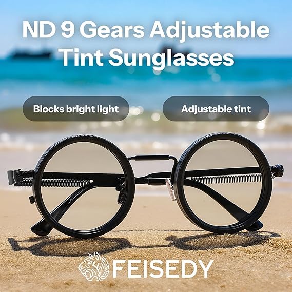 Adjustable Tint Sunglasses for Men,Adjusta Shades Glasses, Adjustable Sunglasses for Men, Adjustable Polarized Sunglasses