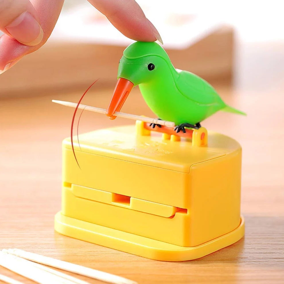 Portable Automatic Bird Toothpick Storage Box